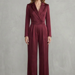 Meilun – Slant-breasted Mid-waist Pantsuit – Elegant Commuter Jumpsuit