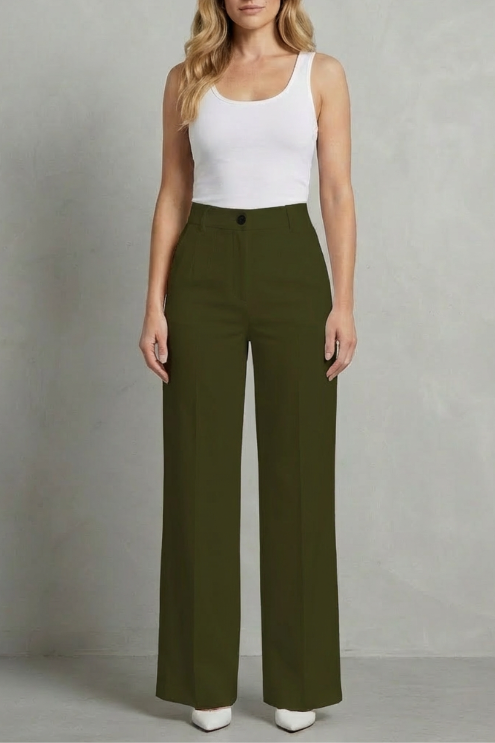Mirelline – Sleek tailoring – High-waist straight-leg trousers