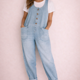 VINTAGE WASH DENIM OVERALLS