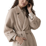 Kaith™ | Elegant Belted Long Coat