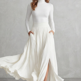 Neravelle – Pleated flow silhouette – Two-piece turtleneck set