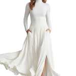 Neravelle – Pleated flow silhouette – Two-piece turtleneck set