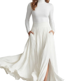 Neravelle – Pleated flow silhouette – Two-piece turtleneck set