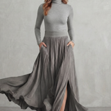 Neravelle – Pleated flow silhouette – Two-piece turtleneck set