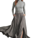 Neravelle – Pleated flow silhouette – Two-piece turtleneck set