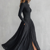 Neravelle – Pleated flow silhouette – Two-piece turtleneck set