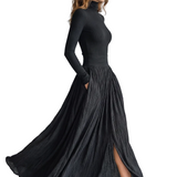 Neravelle – Pleated flow silhouette – Two-piece turtleneck set