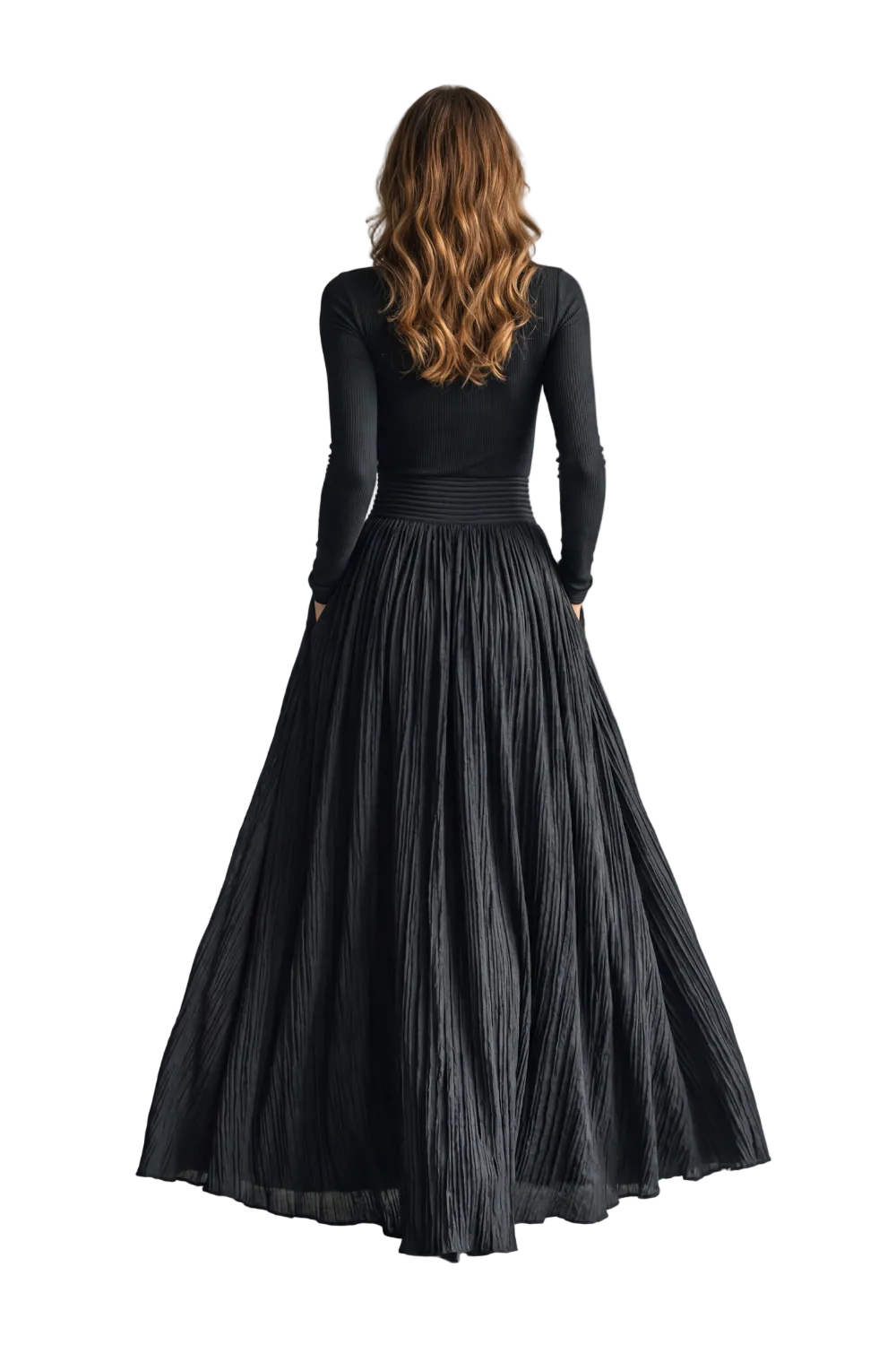 Neravelle – Pleated flow silhouette – Two-piece turtleneck set