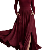 Neravelle – Pleated flow silhouette – Two-piece turtleneck set