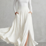 Neravelle – Pleated flow silhouette – Two-piece turtleneck set
