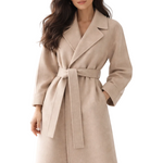 Kaith™ | Elegant Belted Long Coat