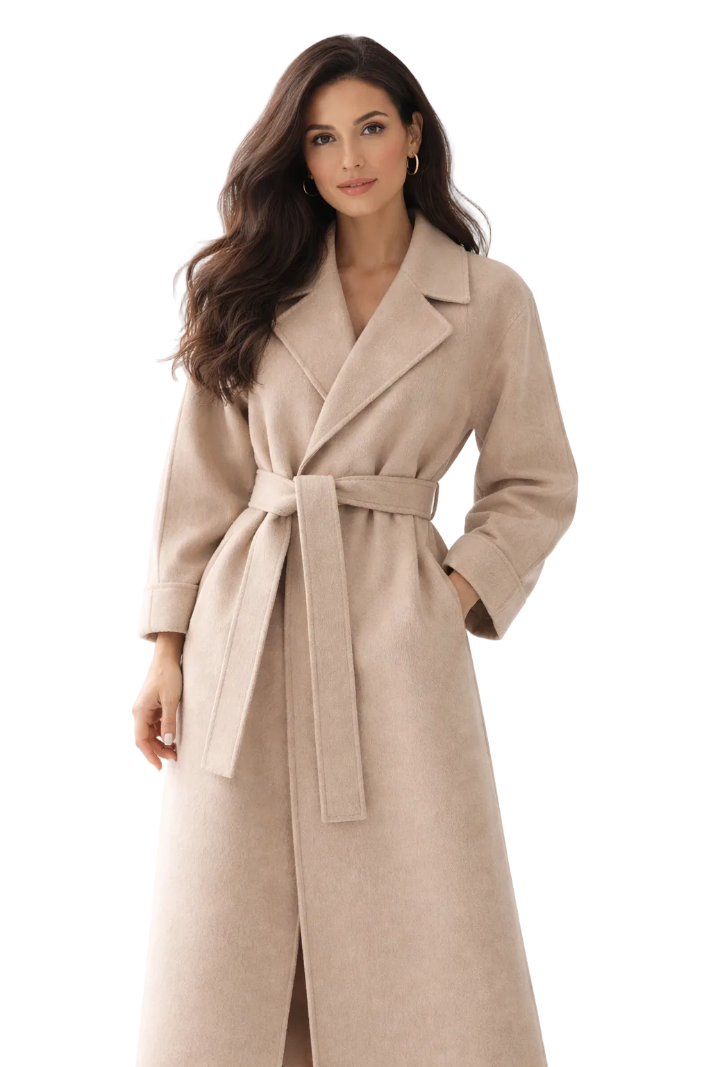 Kaith™ | Elegant Belted Long Coat
