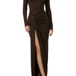 Noctavelle – Sculpted knot detail – High slit maxi dress
