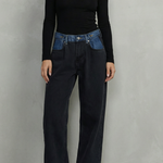 Noirelle – Tri-fold waistband detail – Straight leg jeans