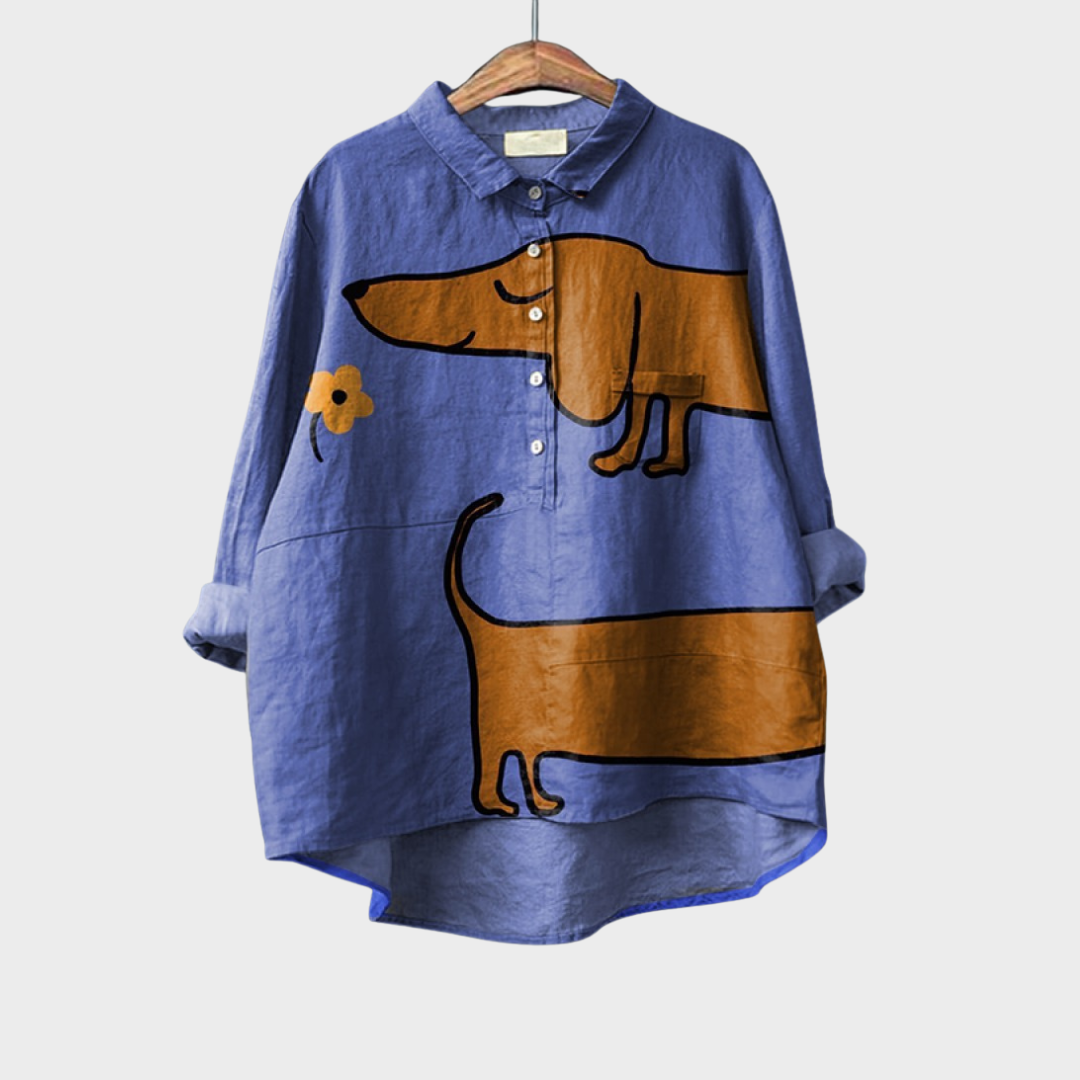 DOG PRINT BLOUSE 2