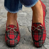 GOLDEN CHECK LOAFERS