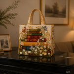 Quilted Tote Bag - Floral Pattern