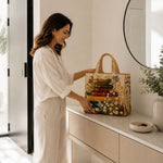 Quilted Tote Bag - Floral Pattern