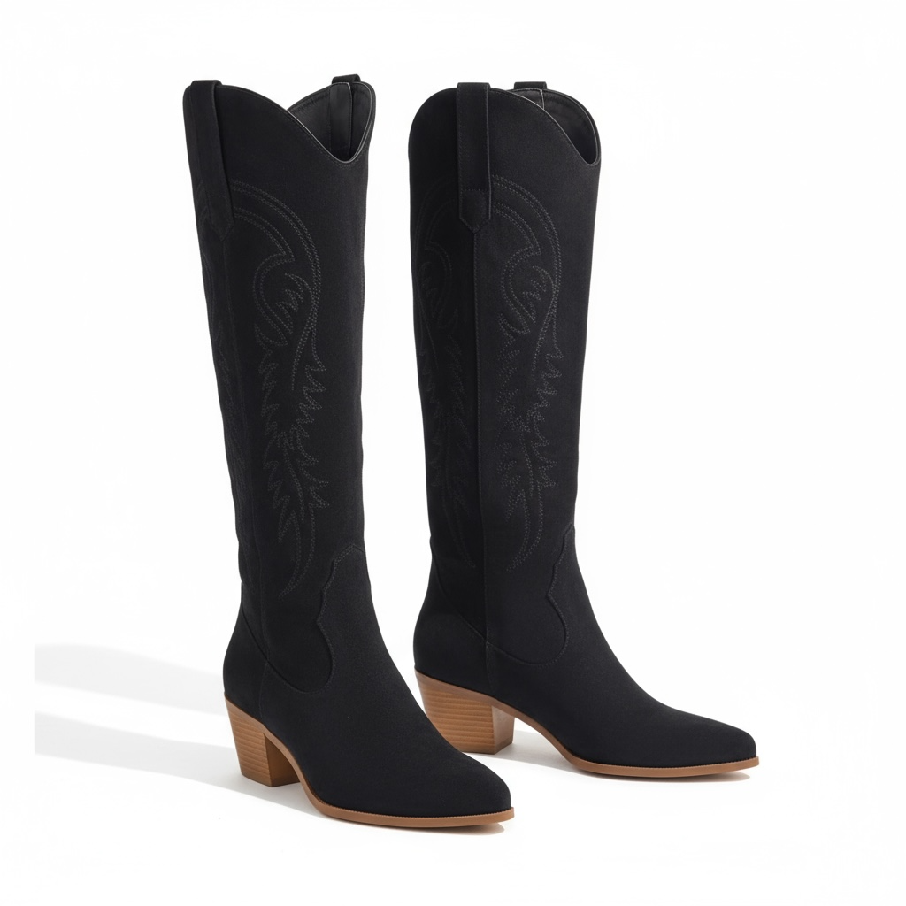 KNEE-HIGH COWGIRL BOOTS