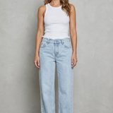 Rivazza – Raw hem detail – High-waist wide-leg jeans