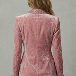 Rosavienne – Printed lapel statement – Velvet blazer