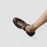 SQUARE-TOE MARY JANE SHOES