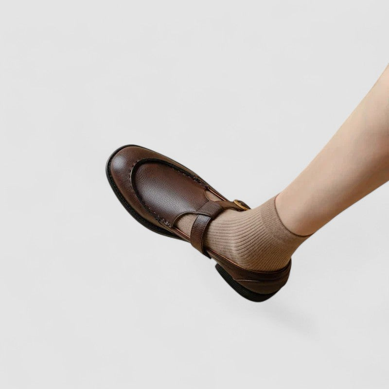 SQUARE-TOE MARY JANE SHOES