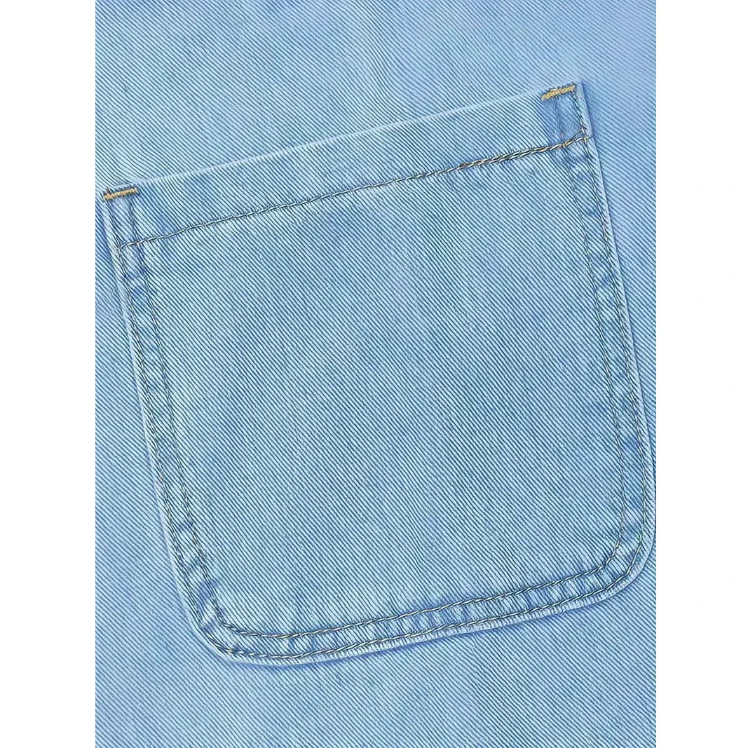 CASUAL DENIM POCKET DRESS