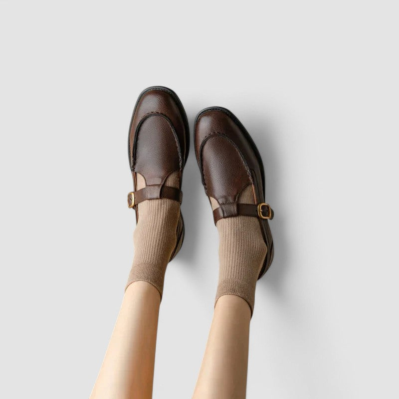 SQUARE-TOE MARY JANE SHOES
