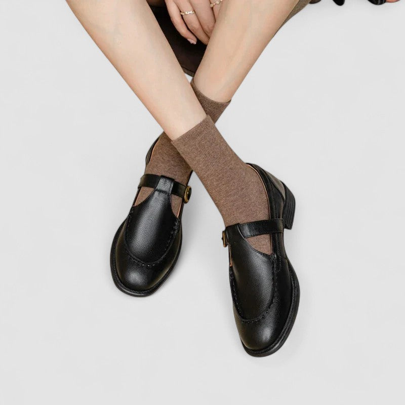 SQUARE-TOE MARY JANE SHOES