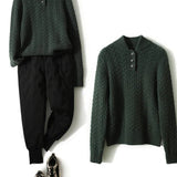 Arden Button-Up Cashmere Sweater