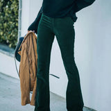COMFORTABLE FLARE TROUSERS