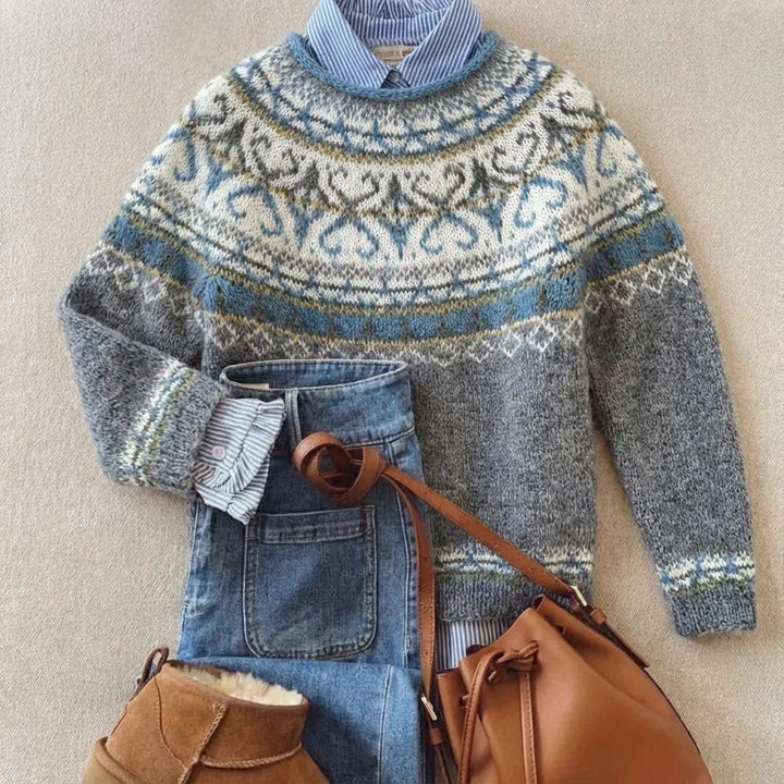 Vintage Nordic Knit Jumper – Warm Embrace