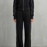 Savina – Urban Edge Piped Zip Jacket & Wide-Leg Pants Set