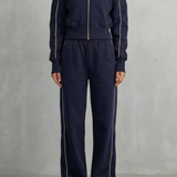 Savina – Urban Edge Piped Zip Jacket & Wide-Leg Pants Set