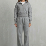 Savina – Urban Edge Piped Zip Jacket & Wide-Leg Pants Set