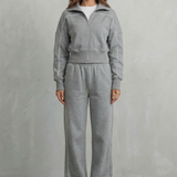 Savina – Urban Edge Piped Zip Jacket & Wide-Leg Pants Set