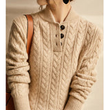 Arden Button-Up Cashmere Sweater