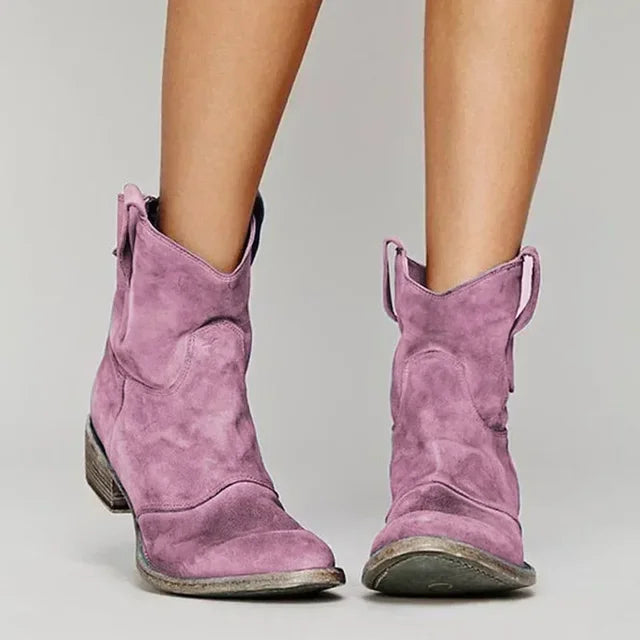 VINTAGE WESTERN ANKLE BOOTS