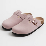 SUEDE CLOGS