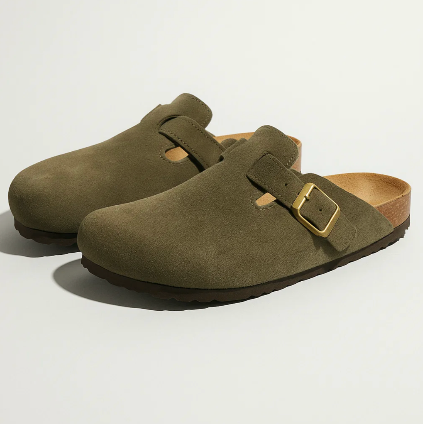 SUEDE CLOGS