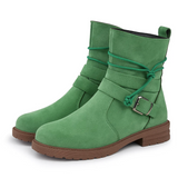 SHORT SUEDE-LOOK BOOTS