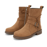 SHORT SUEDE-LOOK BOOTS