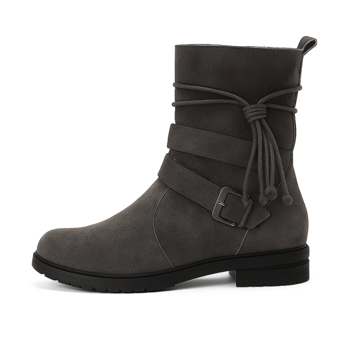 SHORT SUEDE-LOOK BOOTS