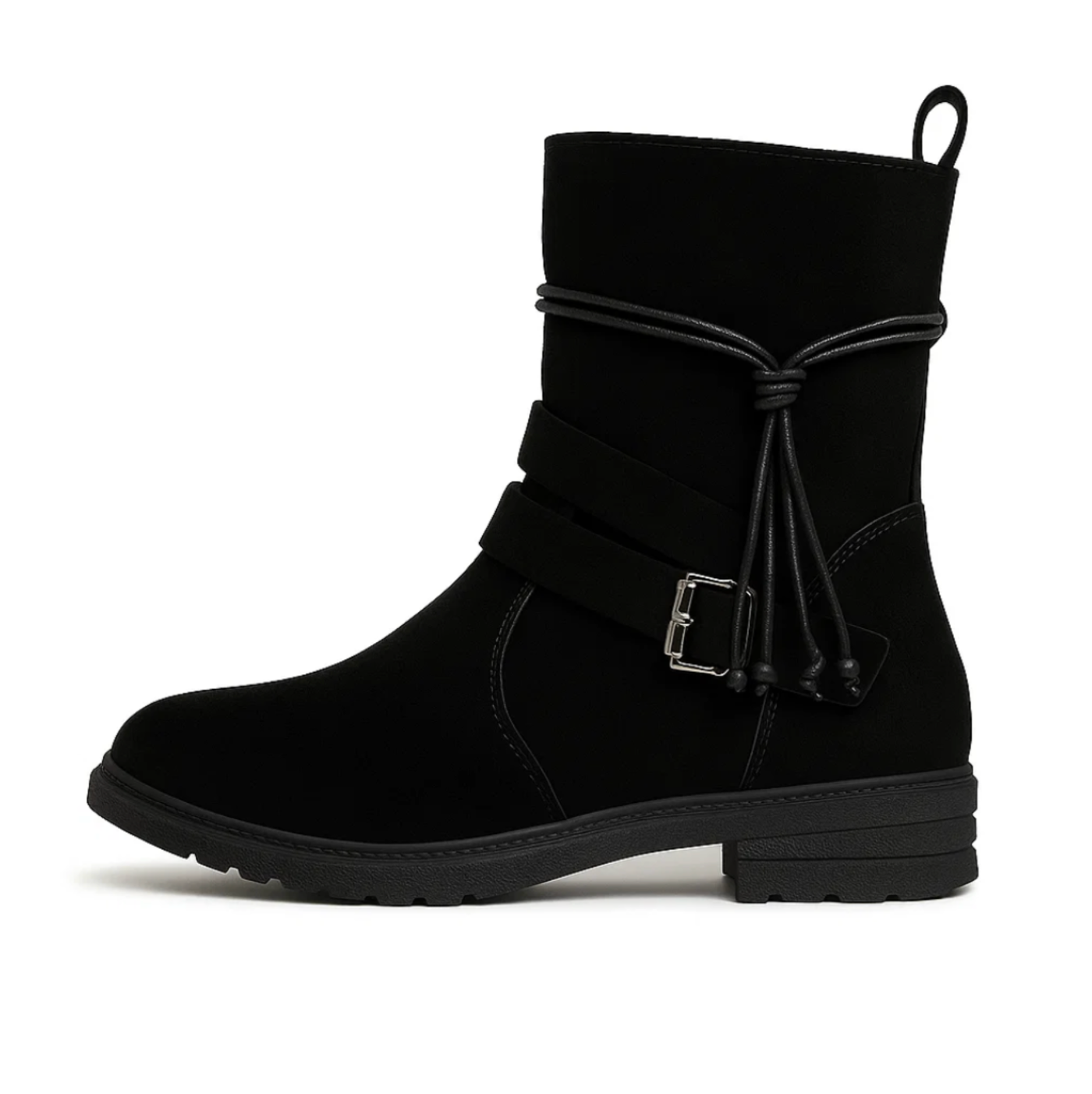 SHORT SUEDE-LOOK BOOTS