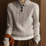 Arden Button-Up Cashmere Sweater