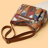GENUINE LEATHER MOSAIC HANDBAG