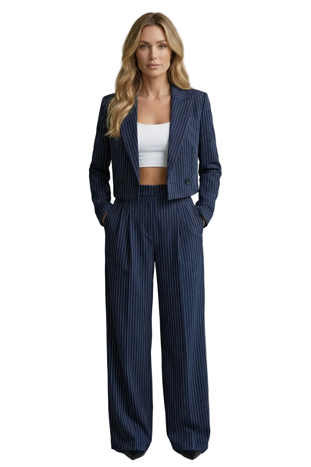Stravelle – Tailored striped elegance – Two piece set