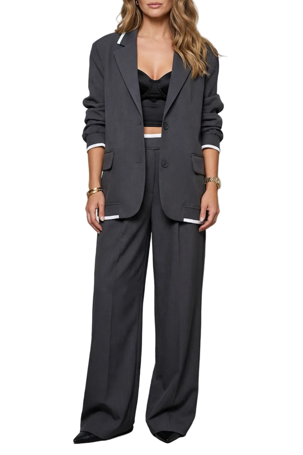 Talia – Elegant Wide-Leg Pantsuit Set – Two-Piece Power Look