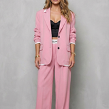 Talia – Elegant Wide-Leg Pantsuit Set – Two-Piece Power Look